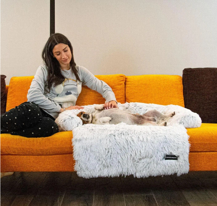 Pet Sofa with Blanket Cushion