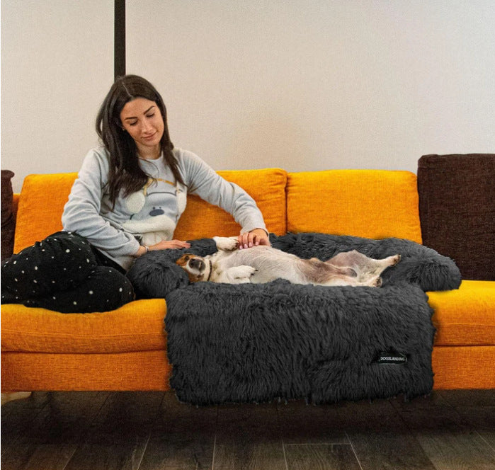 Pet Sofa with Blanket Cushion